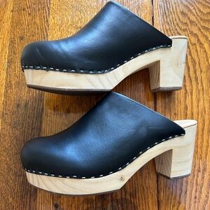 Nisolo All-day Heeled Clog, Black, size 10